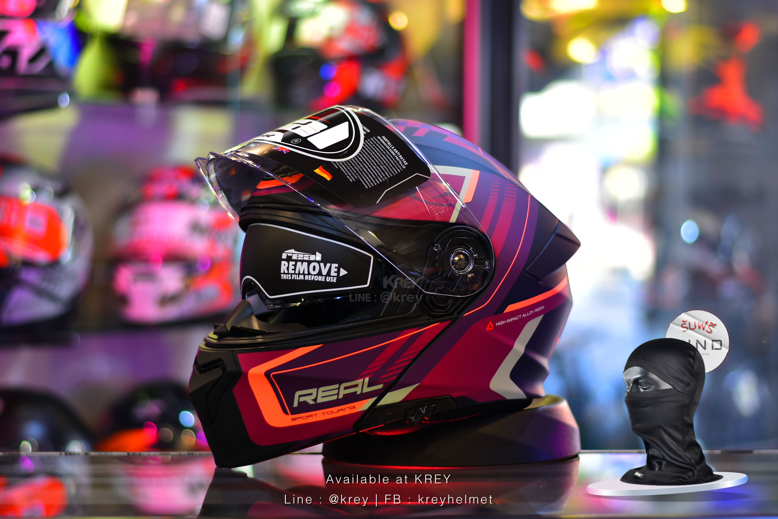 Real model Atlas Stratus Matt Black Burgundy