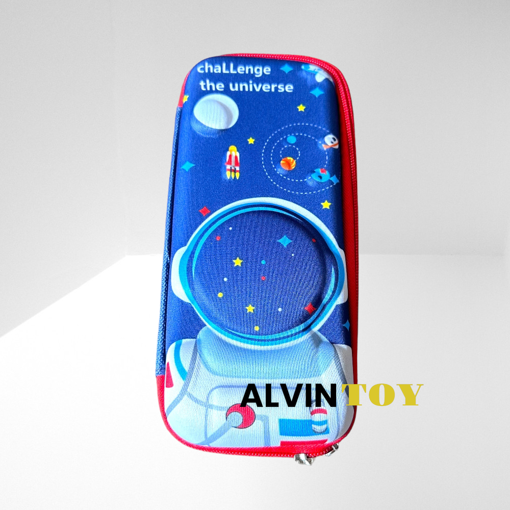 กระเป๋าดินสอไฟเบอร์ซิปรอบ นักบินอวกาศ