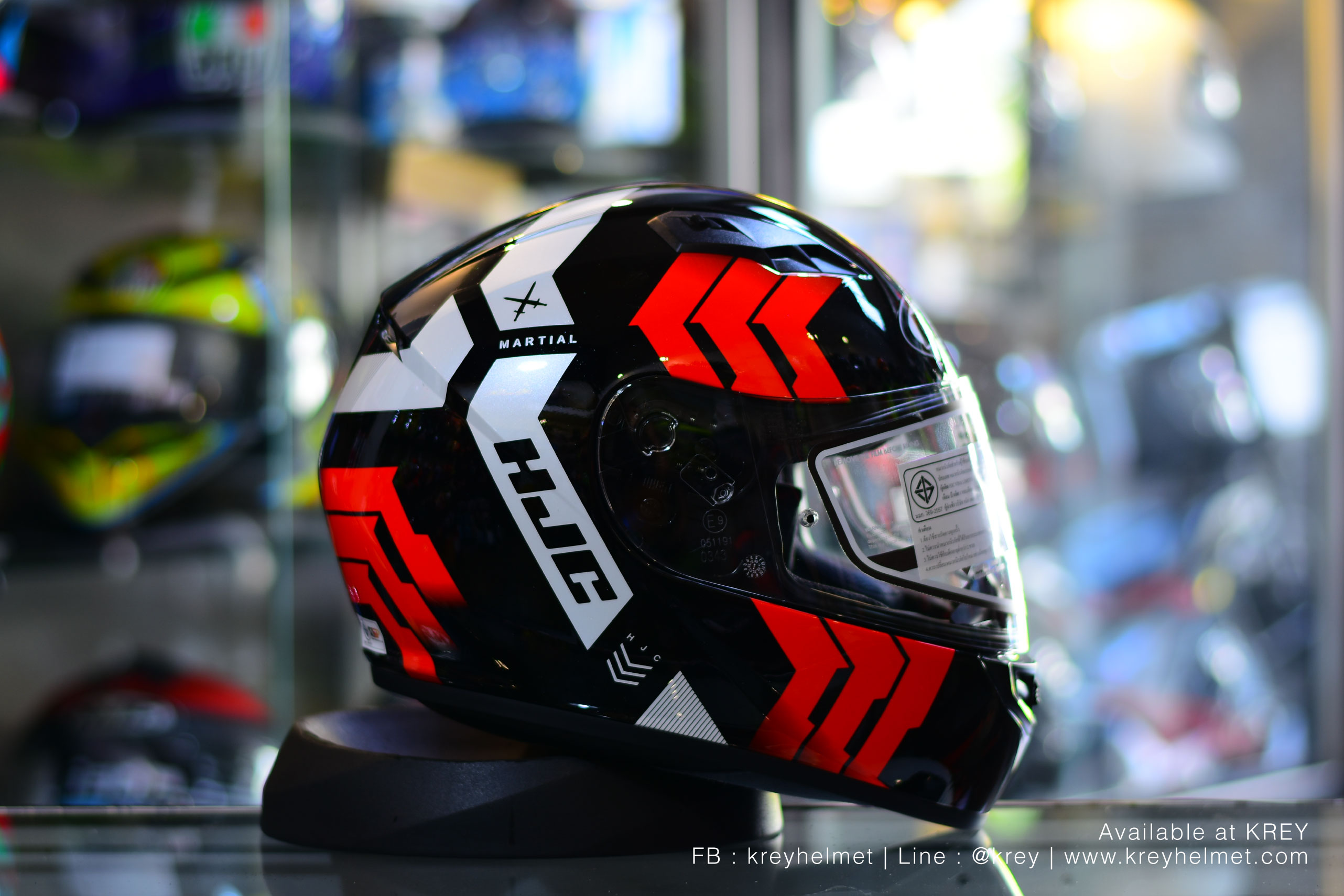 HJC CS-15 MARTIAL BLACK RED