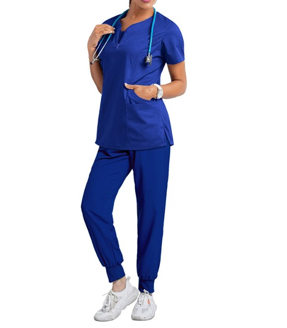 ชุดหมอผ่าตัดทันตแพทย์ ชุดพยาบาลโรงพยาบาลซักง่ายแห้งเร็ว ชุดทำงานคลินิก