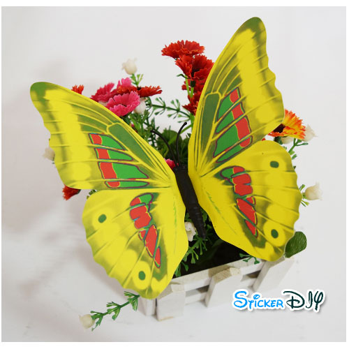 PVC Wall sticker สติ๊กเกอร์ติดผนัง 3D butterfly สไตล์J (กว้างfree.xสูงfree.)