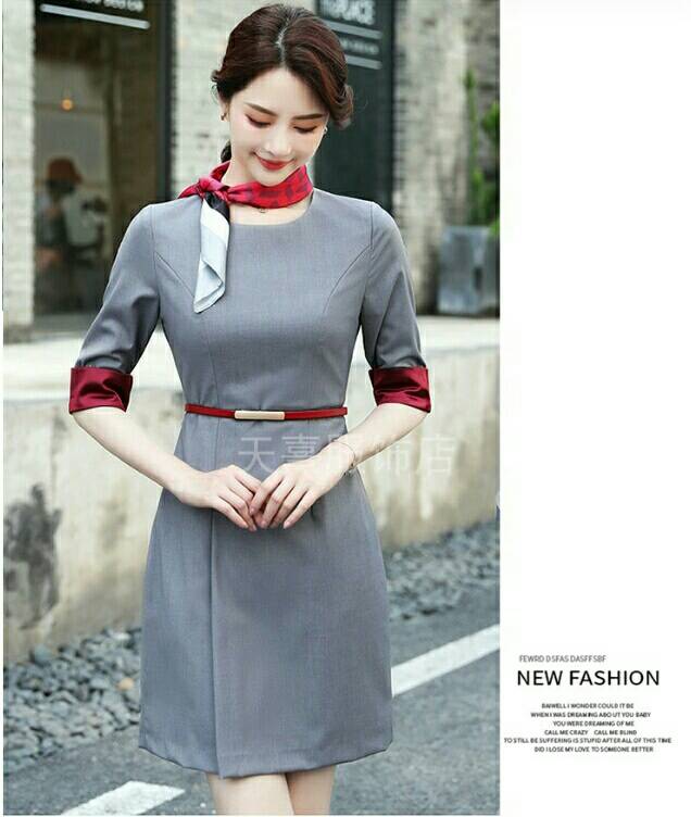 ชุดพนักงานต้อนรับ ชุดพนักงานขายเครื่องสำอาง พนักงานออฟฟิศ