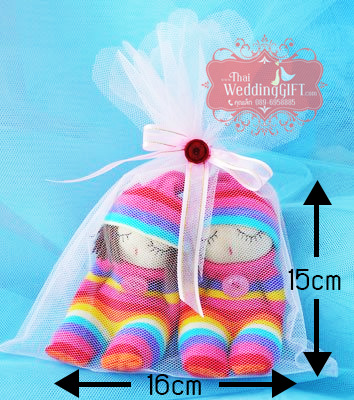 ตุ๊กตาหอมแฮนด์เมดคู่ ตัวใหญ่ พร้อมป้ายชื่อ