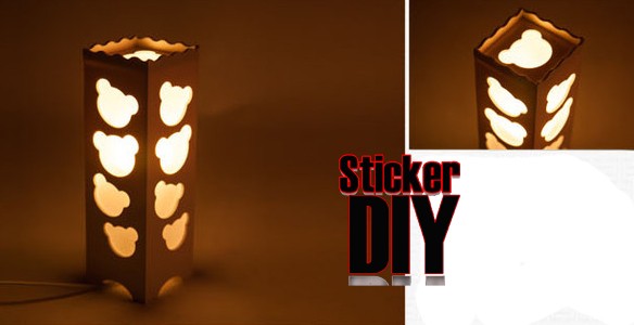 โคมไฟแต่งบ้าน แบบตั้งโต๊ะฉลุลาย TEDDY BEARS สีขาว