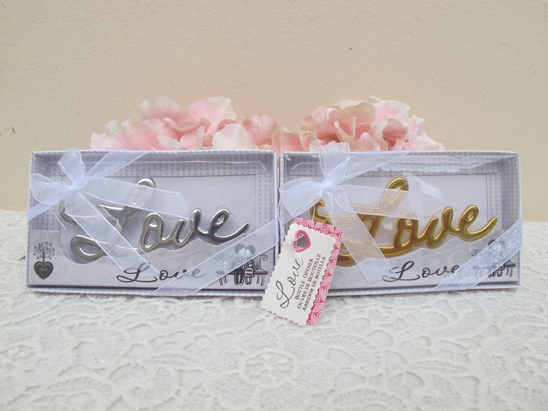 ที่เปิดขวด Love แพ็คกล่อง ผูกโบว์ พร้อมป้ายชื่อ