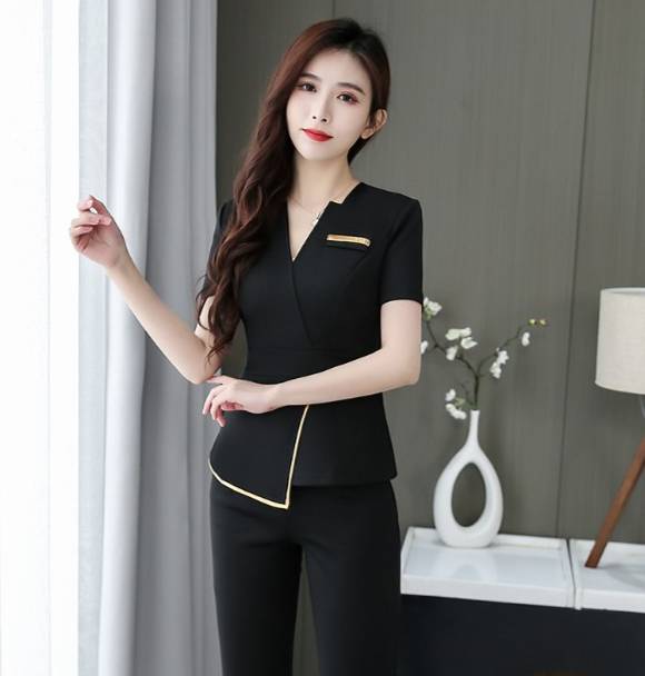 ชุดพนักงานเสริมสวย ชุดคลินิกความงาม ชุดนวดสปา ซาวน่า