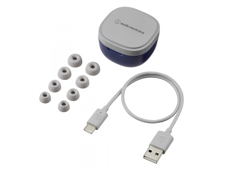 Audio-Technica ATH-SQ1TW *ของแท้รับประกัน1ปี* หูฟังอินเอียร์ True Wireless Bluetooth 5.0 ฟรี!! เอียร์บัด 4ไซส์, สายชาร์จ USB