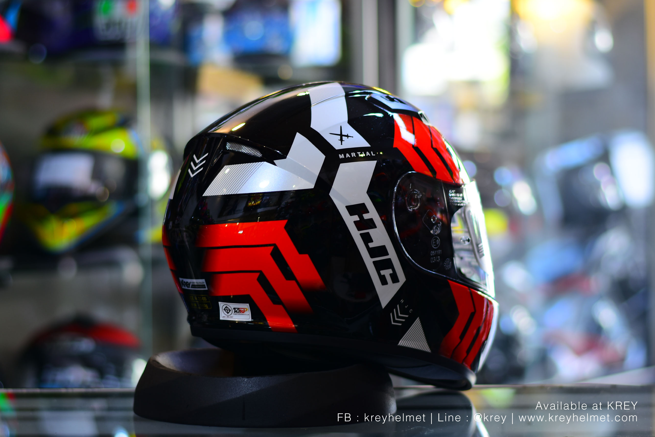 HJC CS-15 MARTIAL BLACK RED