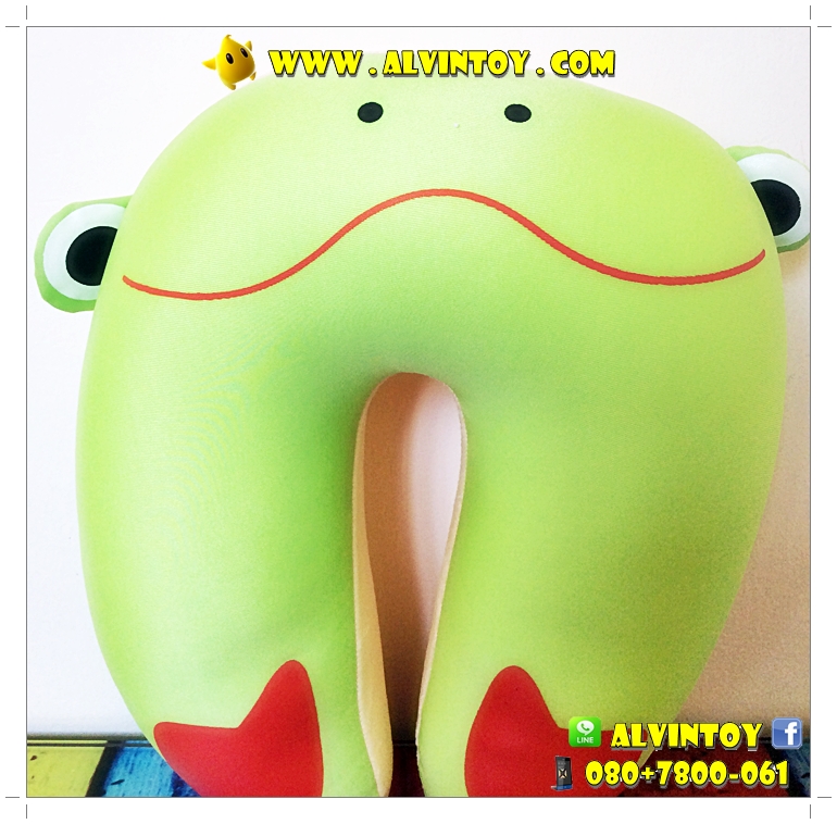 หมอนรองคอตัวยู ลายกบ