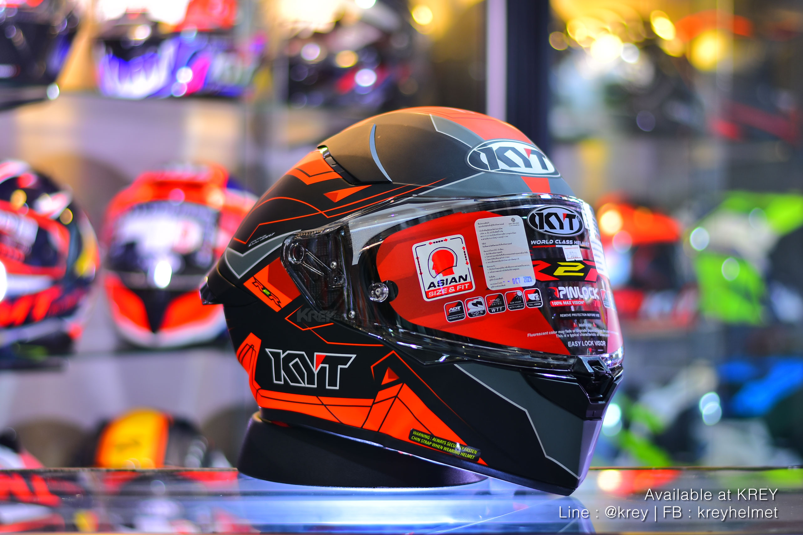 KYT model R2R Pro Led Matt Black Red