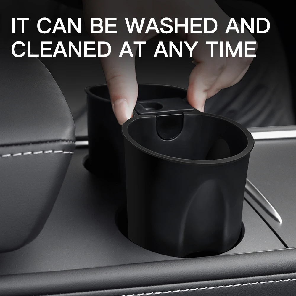 ซิลิโคนรองที่วางแก้วน้ำ มีข่องเก็บของตรงกลาง Tesla Model Y Juniper / Model 3 Highland