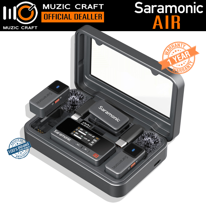 Saramonic Air *ของแท้รับประกัน 1ปี* ไมค์ไร้สาย 2.4 GHz Wireless Microphone for Mobile/ Cameras /Computers