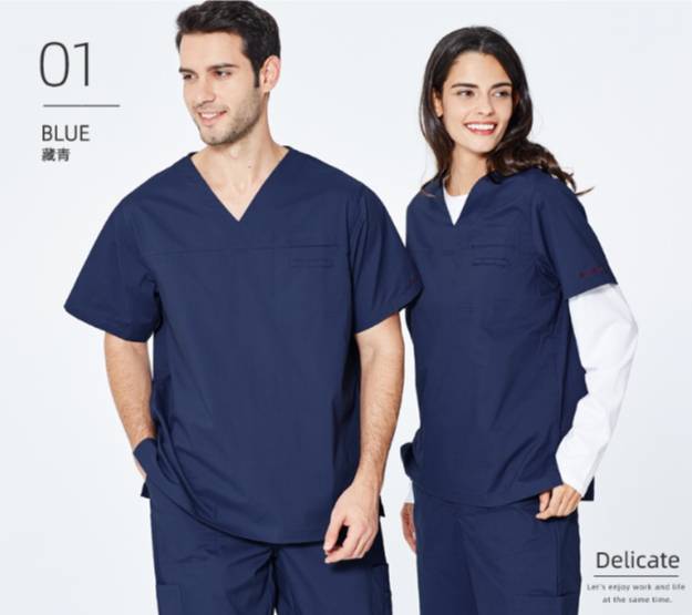 ชุดสครับ ชุดหมอผ่าตัด ชุดพยาบาลห้องผ่าตัด เอวยางยืด ระดับพรีเมี่ยม