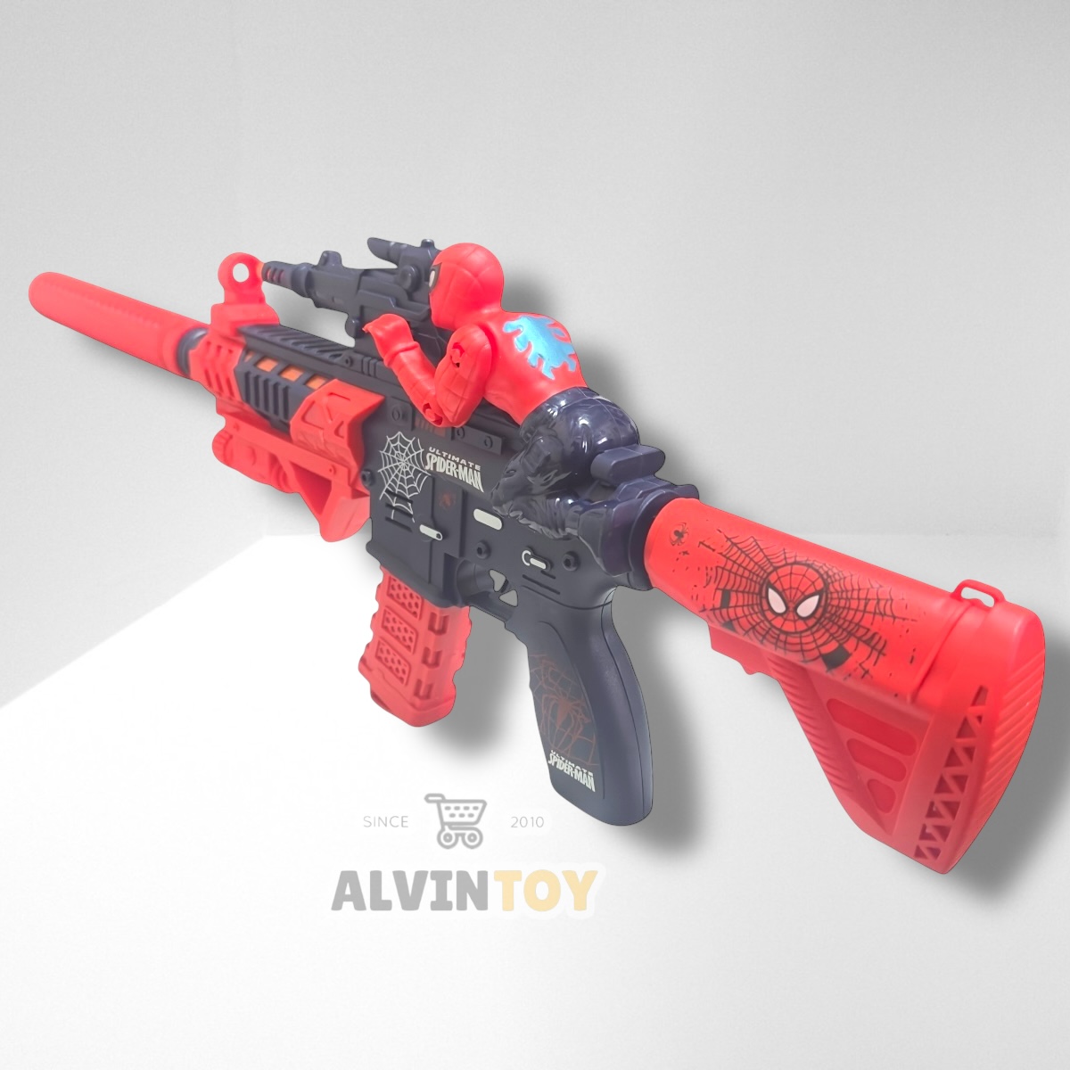 ปืน ของเล่นปืนสไปเดอร์แมน มีเสียง มีไฟ สำเนา
