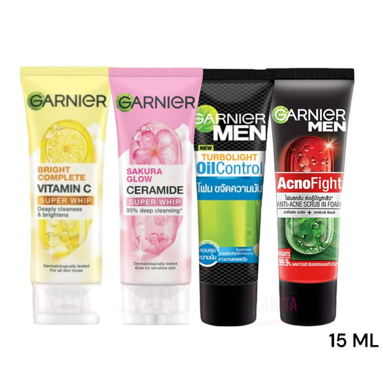 Garnier การ์นิเย่ โฟมล้างหน้า สกิน แนทเชอรัลส์ เฟส วอช (15 มล.) Skin Naturals Face Wash (15 ML)
