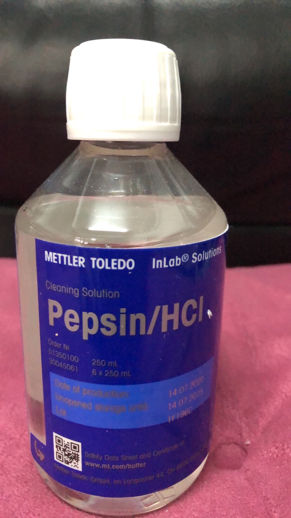 Cleaning Solution Pepsin/HCL ขนาด 250ml ยี่ห้อ Mettler Toledo