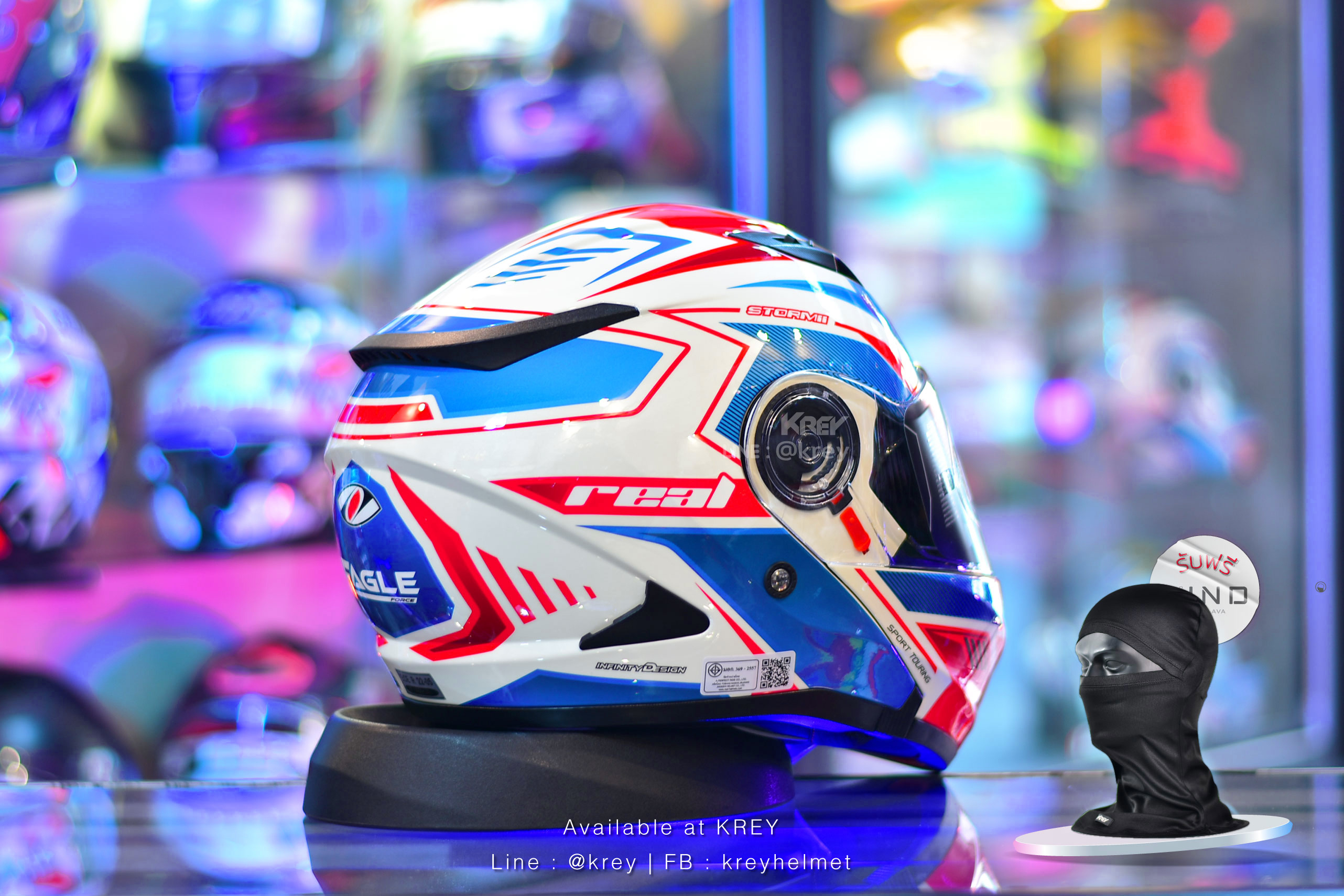 Real model Storm Eagle Force White Blue Red