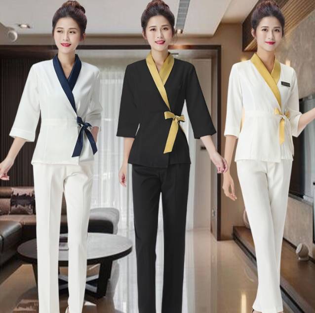 ชุดสปา ชุดคลินิกความงาม ชุดพนักงานต้อนรับ