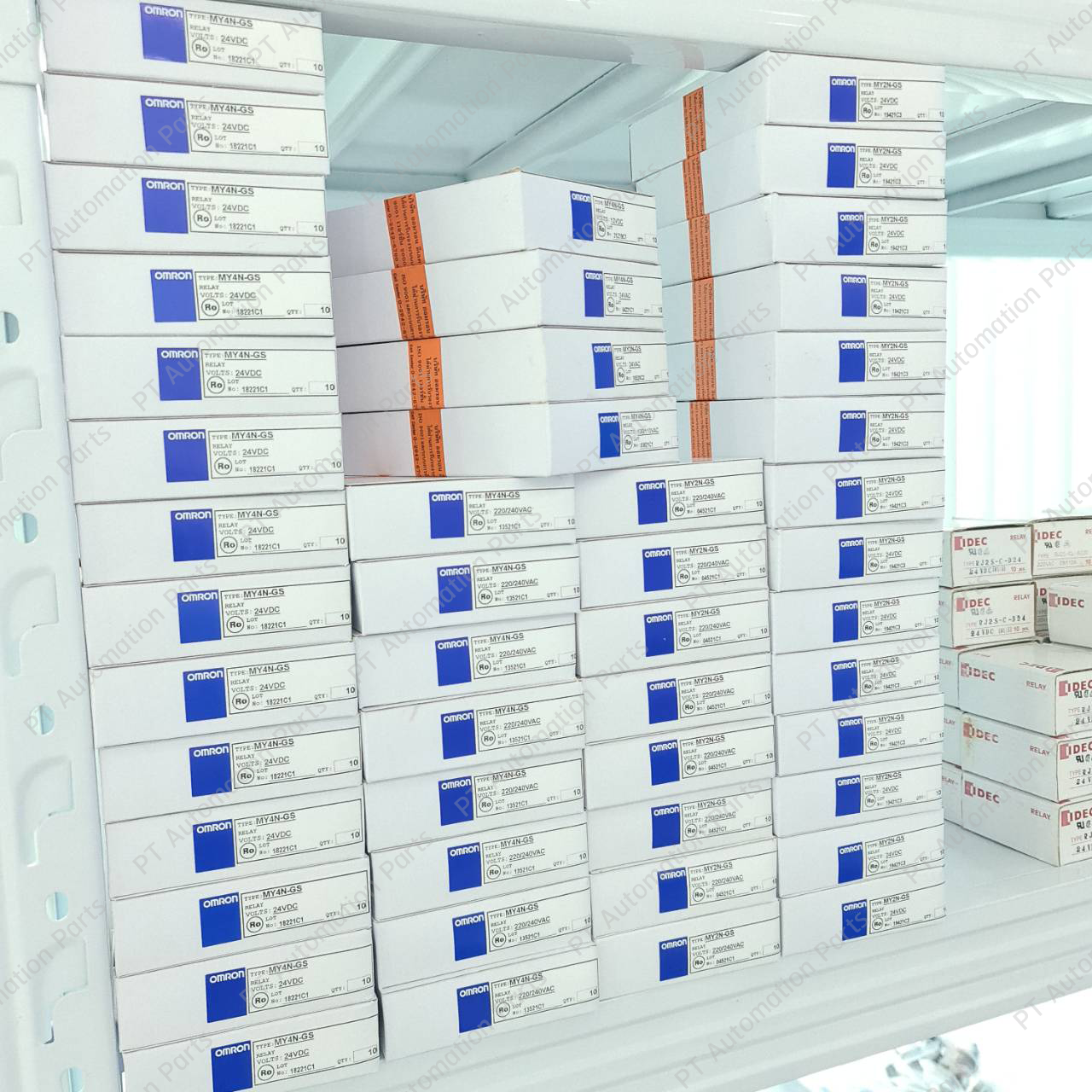 Relay OMRON MY2N-GS MY4N-GS ออมรอน รีเลย์ คอยล์ 24VDC 220/240VAC 24VAC 12VDC 110/120VAC 8ขา 14ขา 2คอนแทค 4คอนแทค มีไฟแสดงสถานะ LED