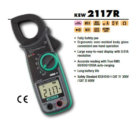 แคล้มมิเตอร์ 2117R Kyoritsu