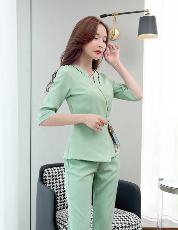 ชุดคลินิกความงาม ชุดร้านนวดสปา ชุดพนักงานต้อนรับ ชุดพนักงานเสริมสวย