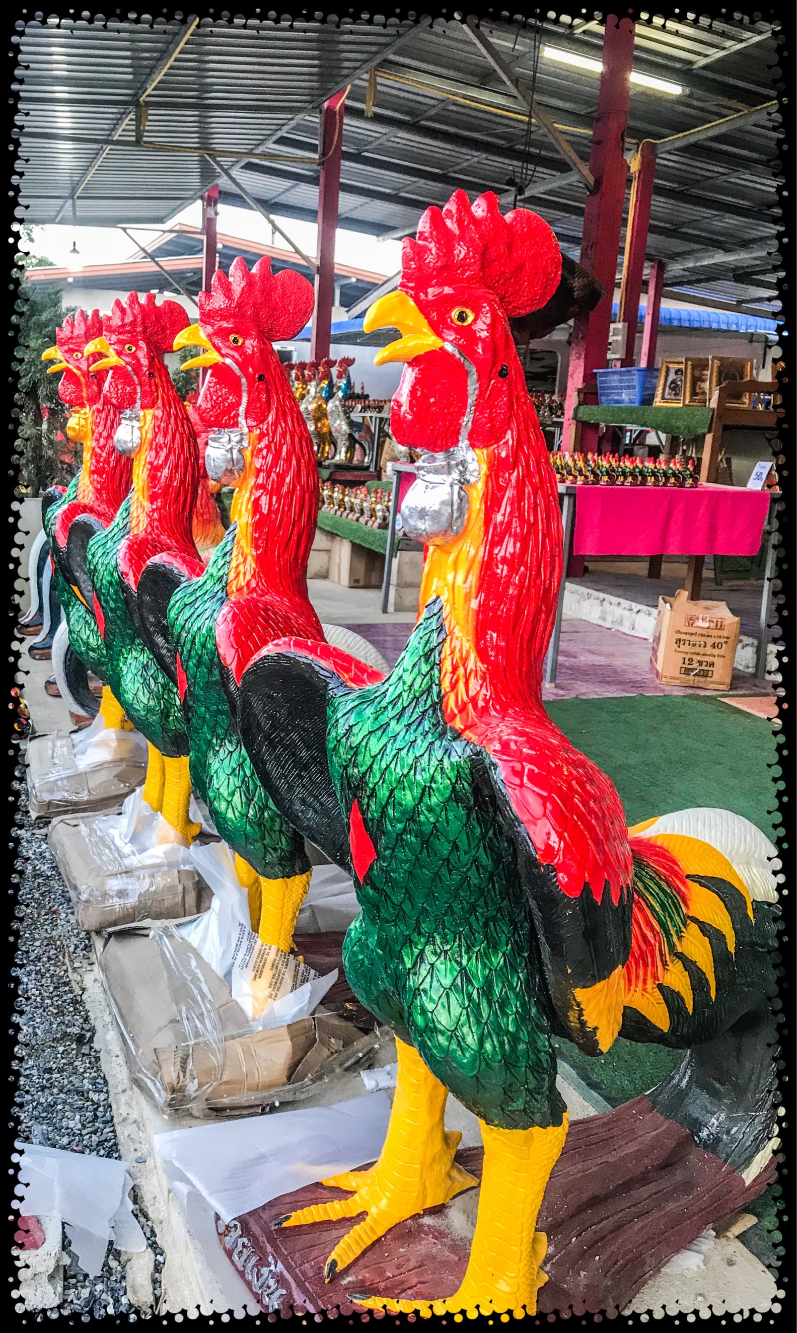 ไก่ปูนปั้น ขนาด1.2เมตร