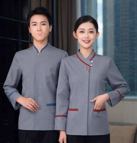 ชุดแม่บ้าน ชุดพนักงานทำความสะอาด พนักงานโรงแรม แขนยาว สีเขียว สีน้ำเงิน สีเทา
