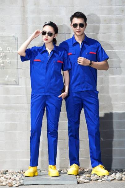 ชุดช่าง แขนสั้นสีกรมท่า สีเทา สีน้ำเงิน