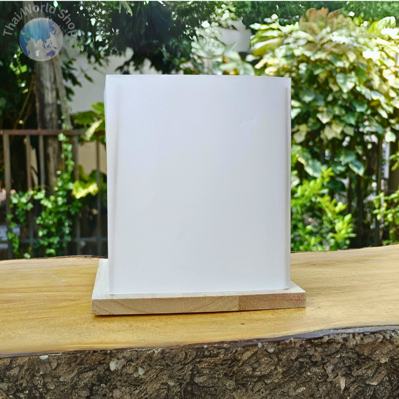 โคมลอยน้ำ กระทง 15x15x17 cm. ไม้แท้ แถมฟรีเทียนหอม