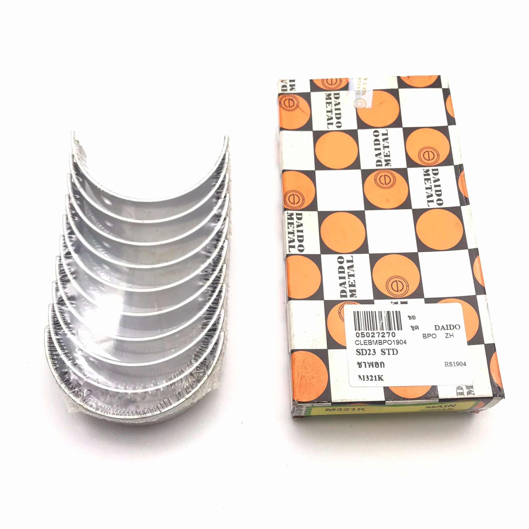 (1 กล่อง) ชาร์ปอก NISSAN SD23 / SD25 / นิสสัน เบอร์ M321K / SIZE (STD) ยี่ห้อ DAIDO MADE IN JAPAN ( Main Bearing)