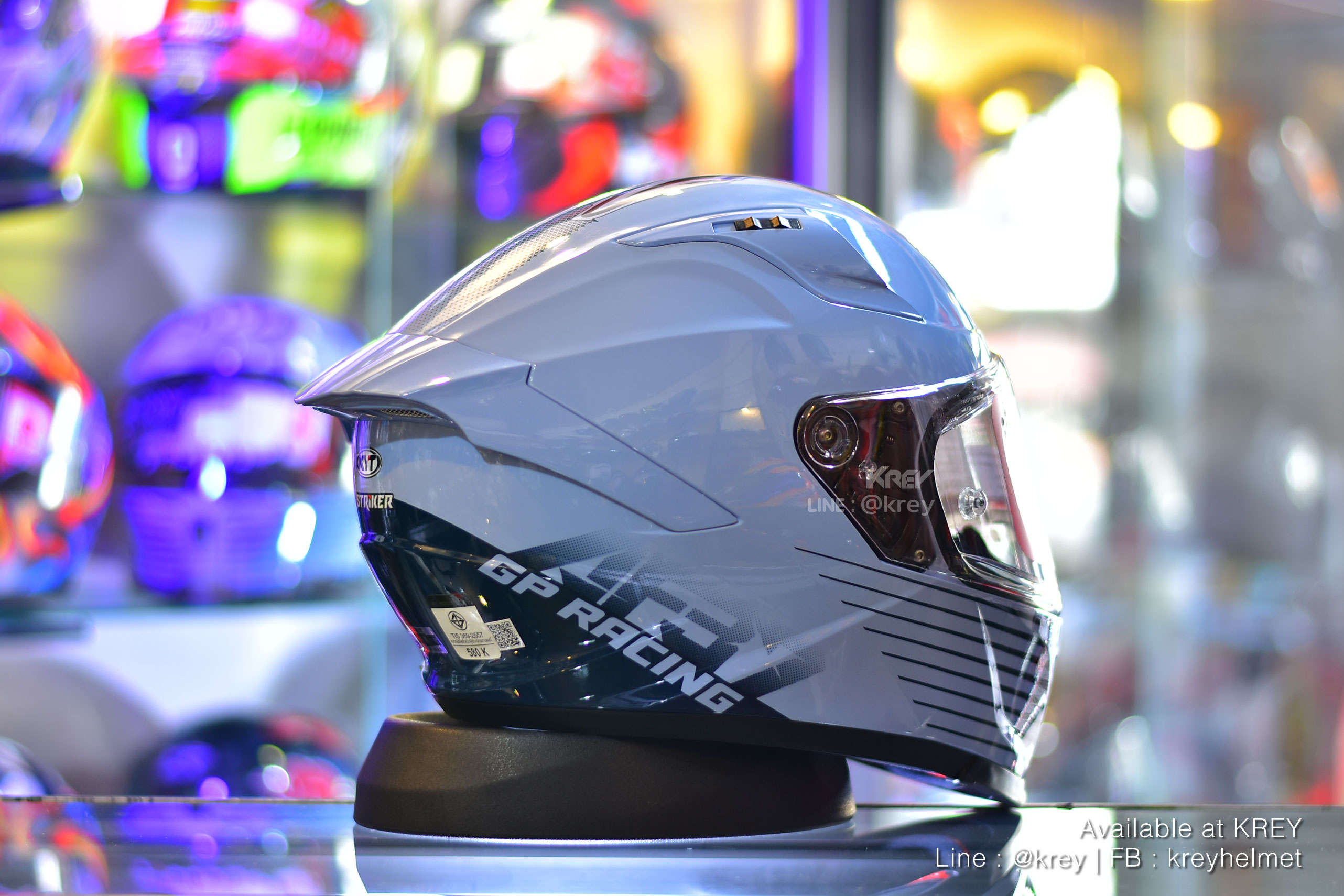 KYT model STRIKER AF37 LIVERY SEA BLUE