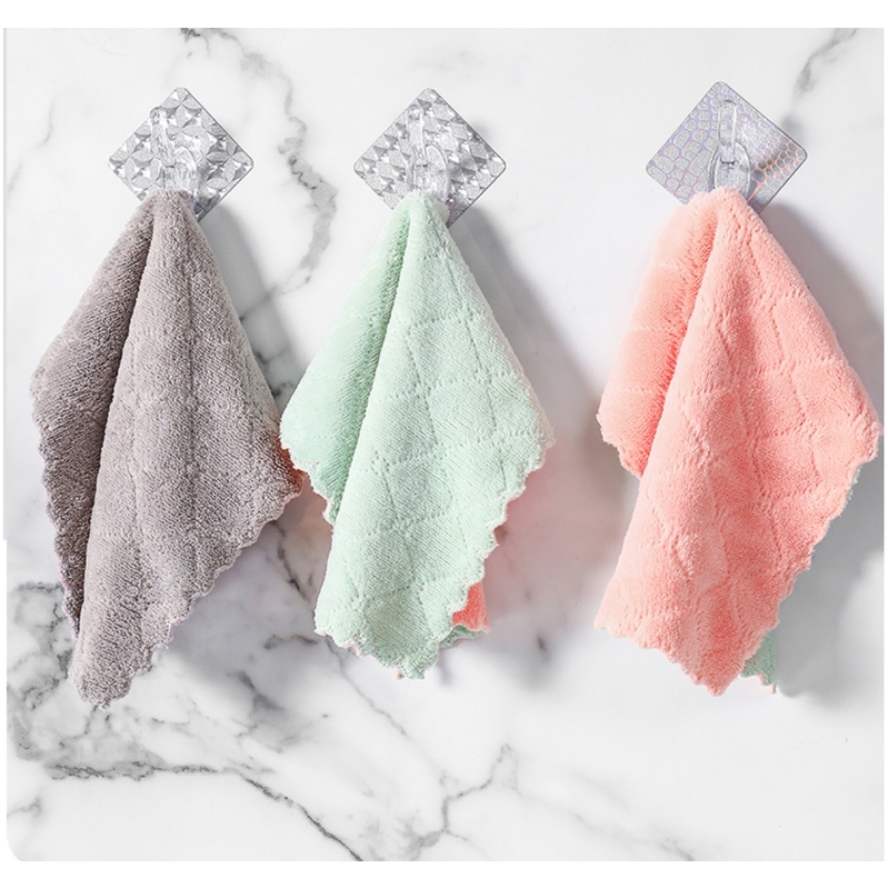 ผ้าเช็ดมือ - เช็ดโต๊ะ ขนาด 25x25cm สีสุ่ม
