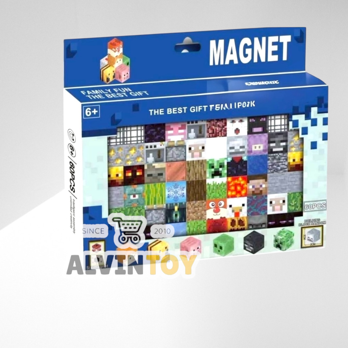 ชุดบล็อกตัวต่อแม่เหล็ก Minecraft มายคราฟ ขนาด 2 ซม. ชุด 60 ชิ้น สุดคุ้ม ส่งเร็ว ส่งด่วน