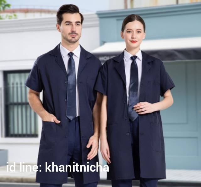 เสื้อคลุมช่าง เสื้อคลุมช่างกันฝุ่่น เสื้อช่างแขนสั้น ยูนิฟอร์มช่าง