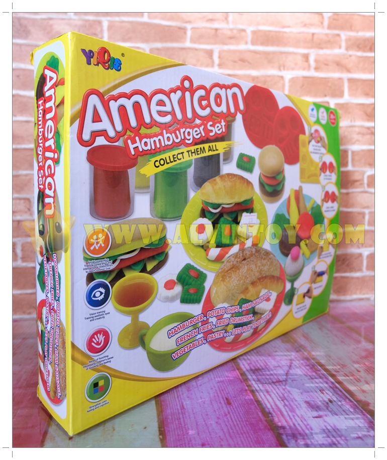 American Hamburger Set - แป้งโดว์ ชุดทำแฮมเบอร์เกอร์