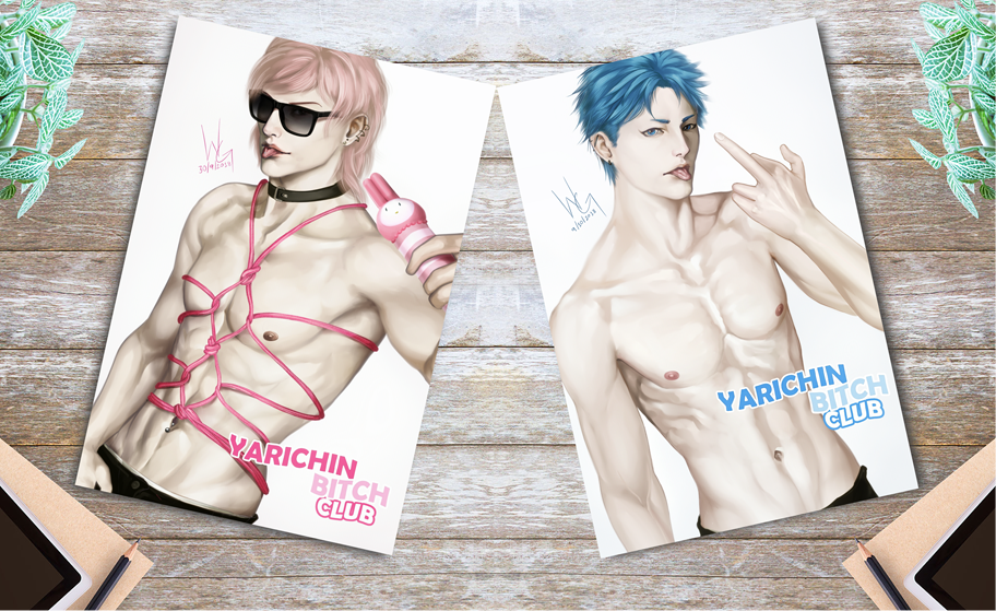 Yarichin Bitch Club Fanart SET