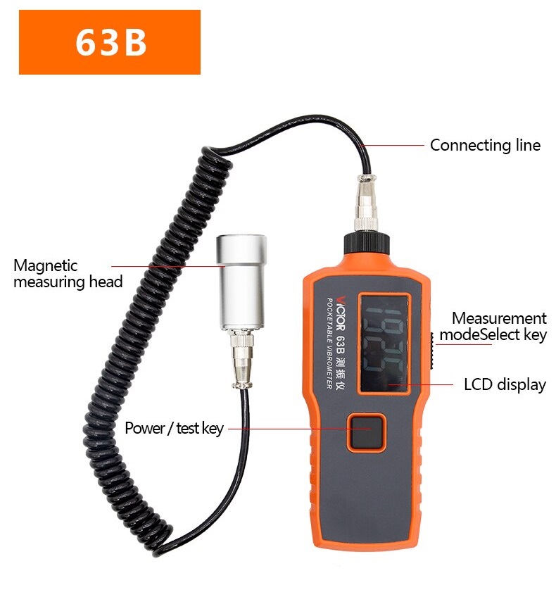 เครื่องวัดความสั่นสะเทือน Victor 63 Digital Vibration Meter VC63/63A/63B