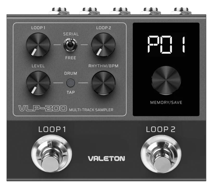 Valeton VLP-200 *ของแท้รับประกัน 1ปี* Looper Pedal Dual Track Stereo Looper for Guitar, Bass, Keyboard, Vocals Drum