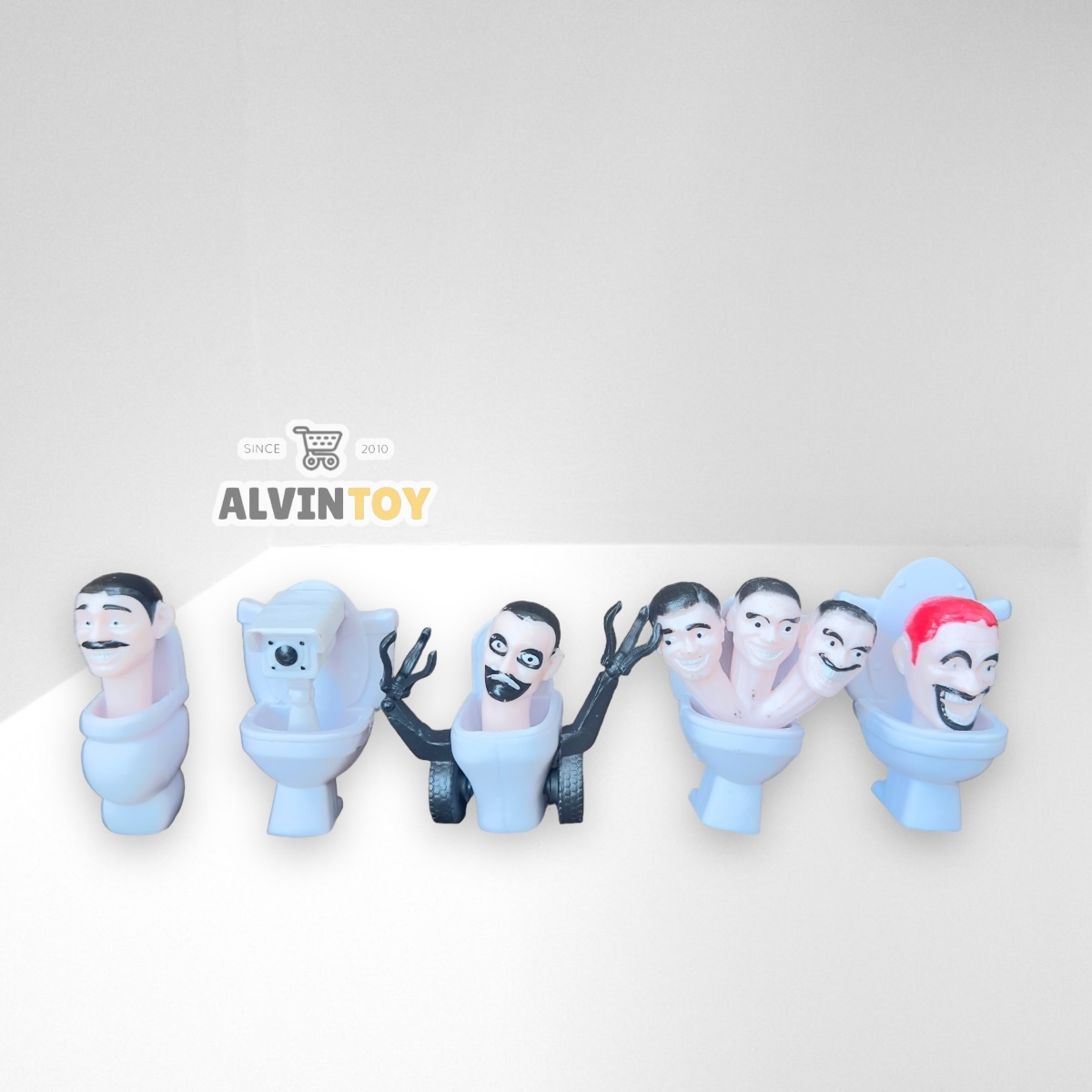 โมเดล Skibidi Toilet สคิบิดี้ ทอยเลต ชุด 6 ตัว คละแบบ