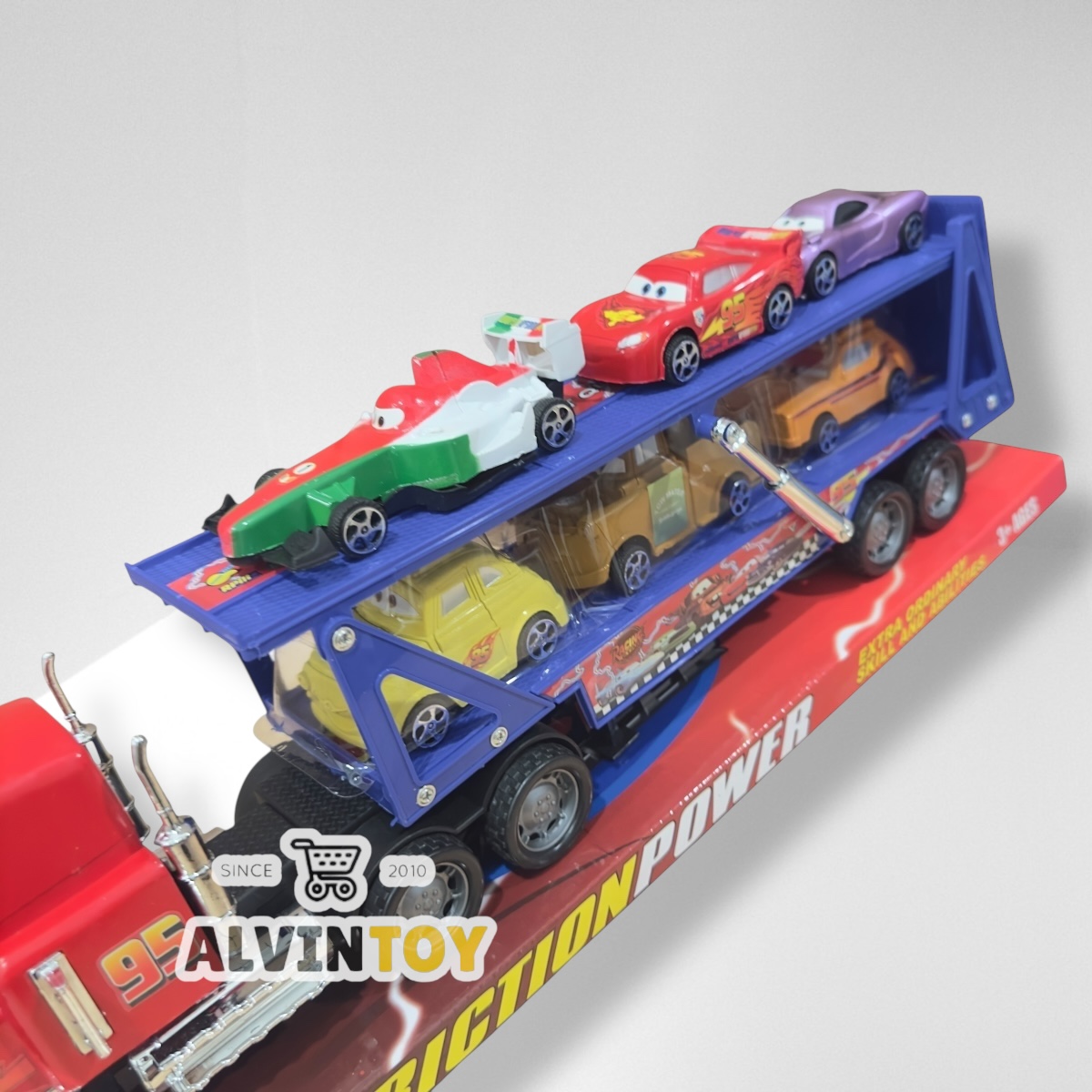 Container Truck Cars 3 - รถแมคควีน รถบรรทุก มีทั้งหมด 7 คัน คันใหญ่ 1 คันเล็ก 6 ผลิตจากวัสดุคุณภาพดี แข็งแรง