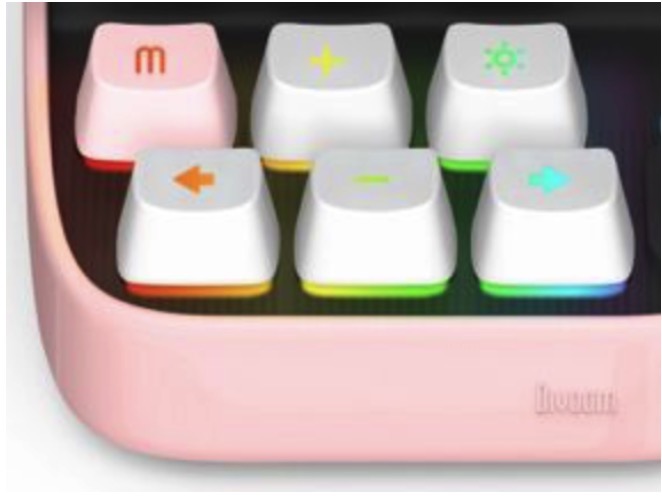 อะไหล่ ปุ่ม Key Cap ของ Divoom Ditoo Pro สีชมพู Pink