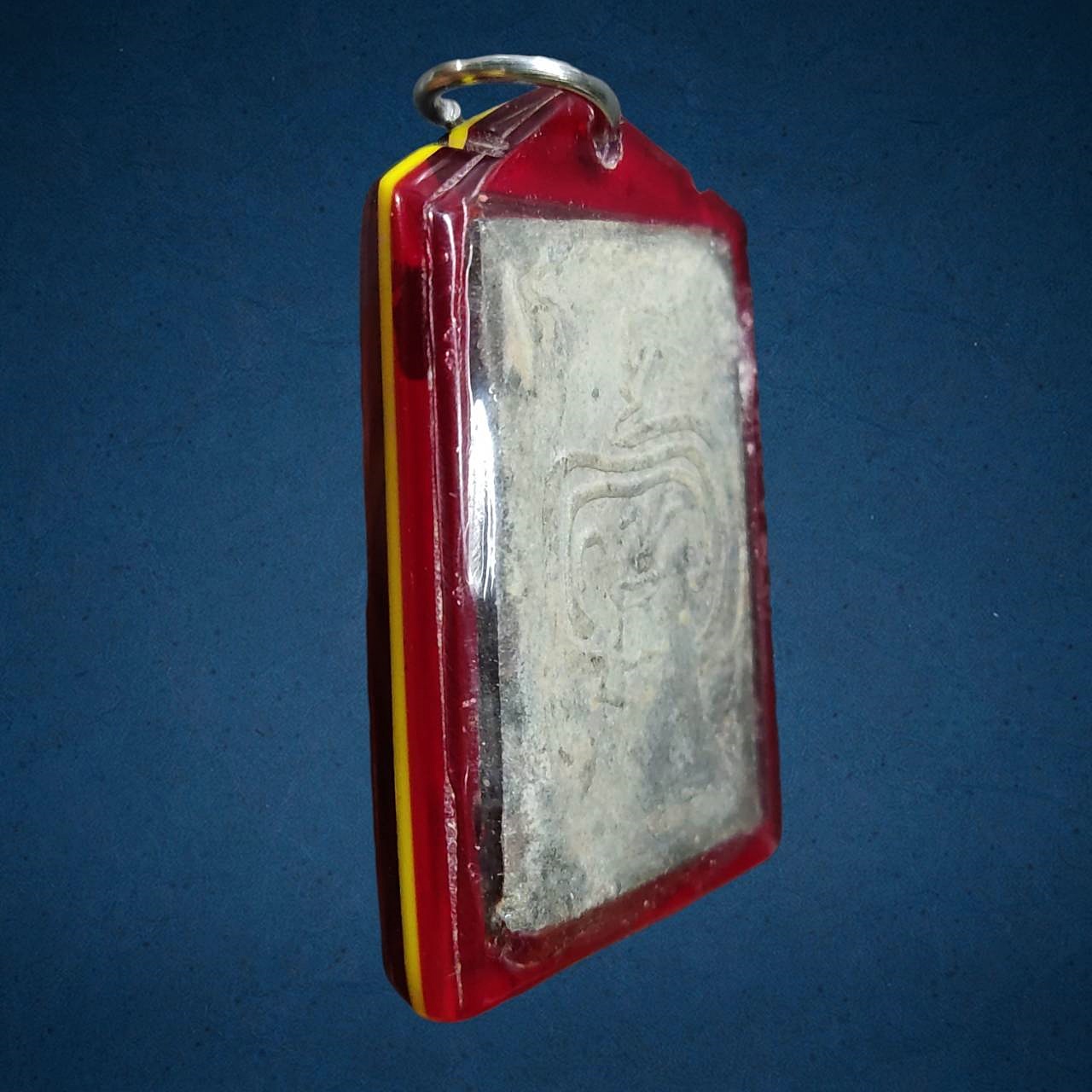 พระสมเด็จพิมพ์เกศไชโย9ชั้น อกร่องหูบายศรี หลังยันต์ หลวงพ่อกวย วัดโฆสิตาราม ชัยนาท ปี 2515 เนื้อผงน้ำมัน