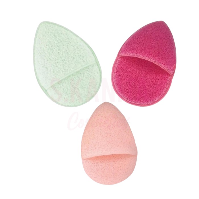 ฟองน้ำทำความสะอาดหน้า (1ชิ้น)Facial cleansing sponge (1 piece)
