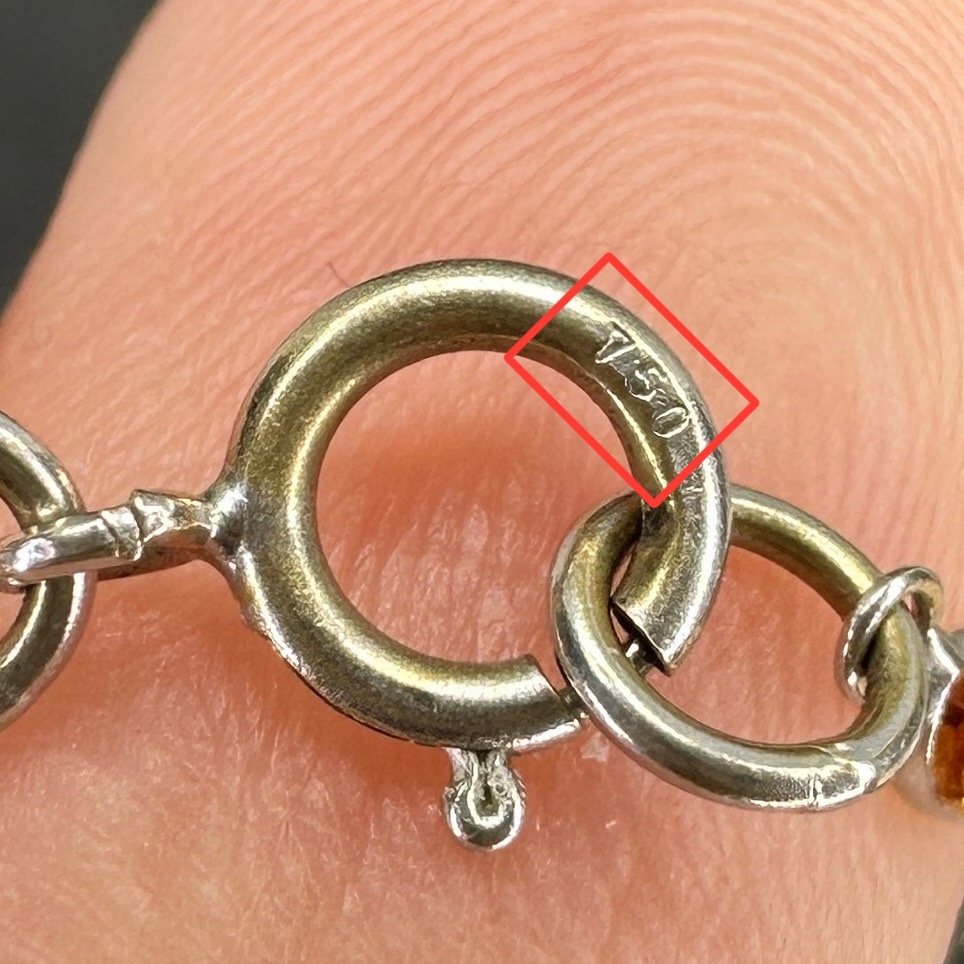 รหัส 64332 สร้อยคอ พลอยหลายสี รอบเส้น ทองคำขาว18K ความยาว 18 นิ้ว นน. 3.21 g