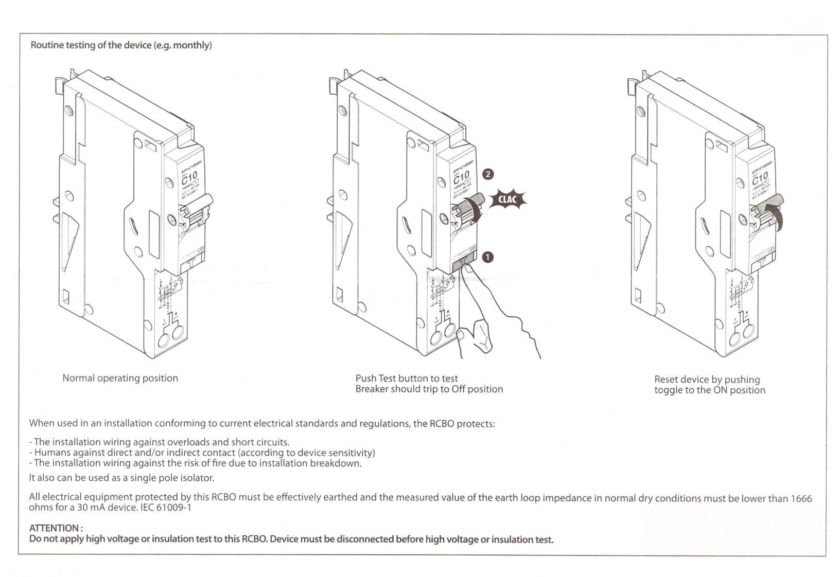 ลูกเบรกเกอร์ย่อย 1P กันไฟดูด (RCBO) 16-32A 30mA Bt-Plug (PRO)