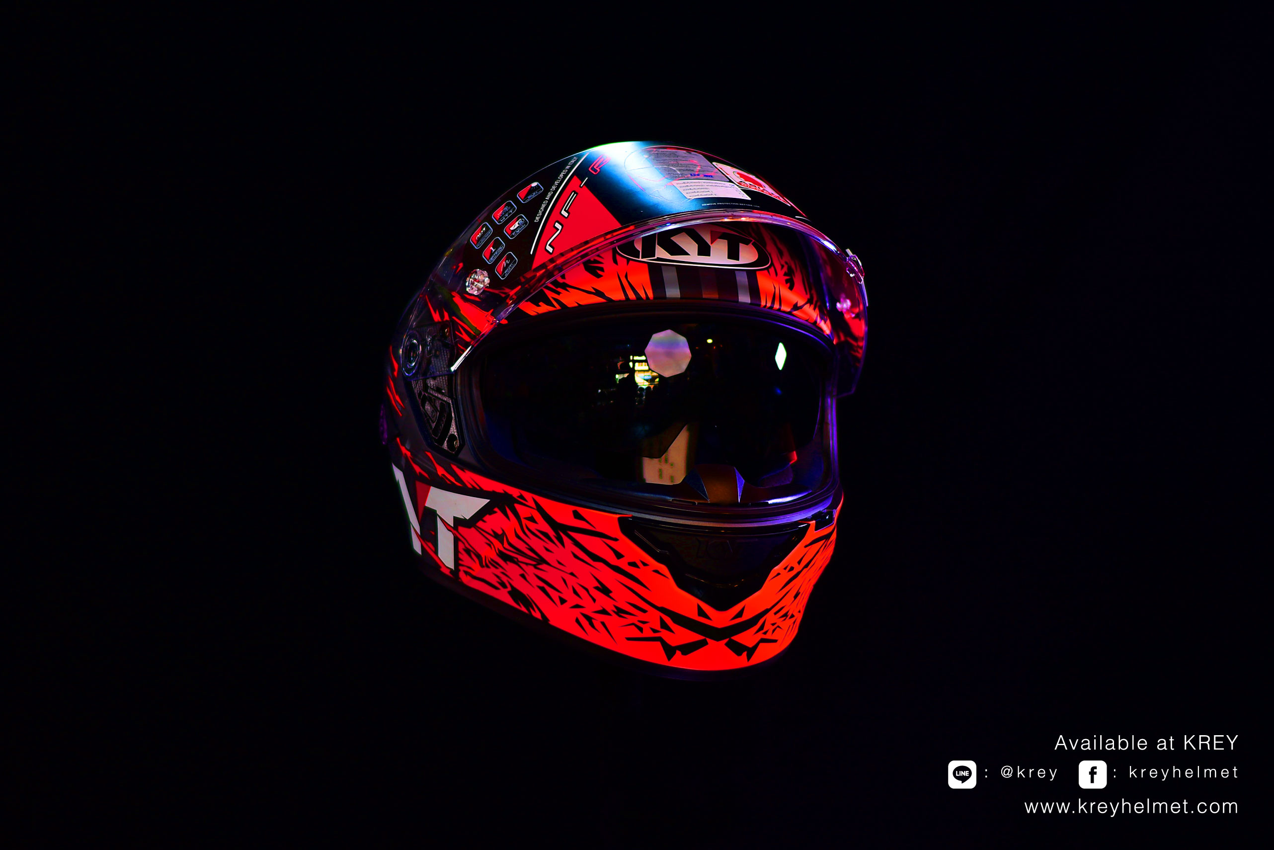 KYT model NFR Flaming Matt Grey/Red