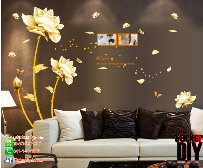 Transparent Wall Sticker สติ๊กเกอร์ติดผนัง The sweet breeze (กว้าง165cm.xสูง145cm.)