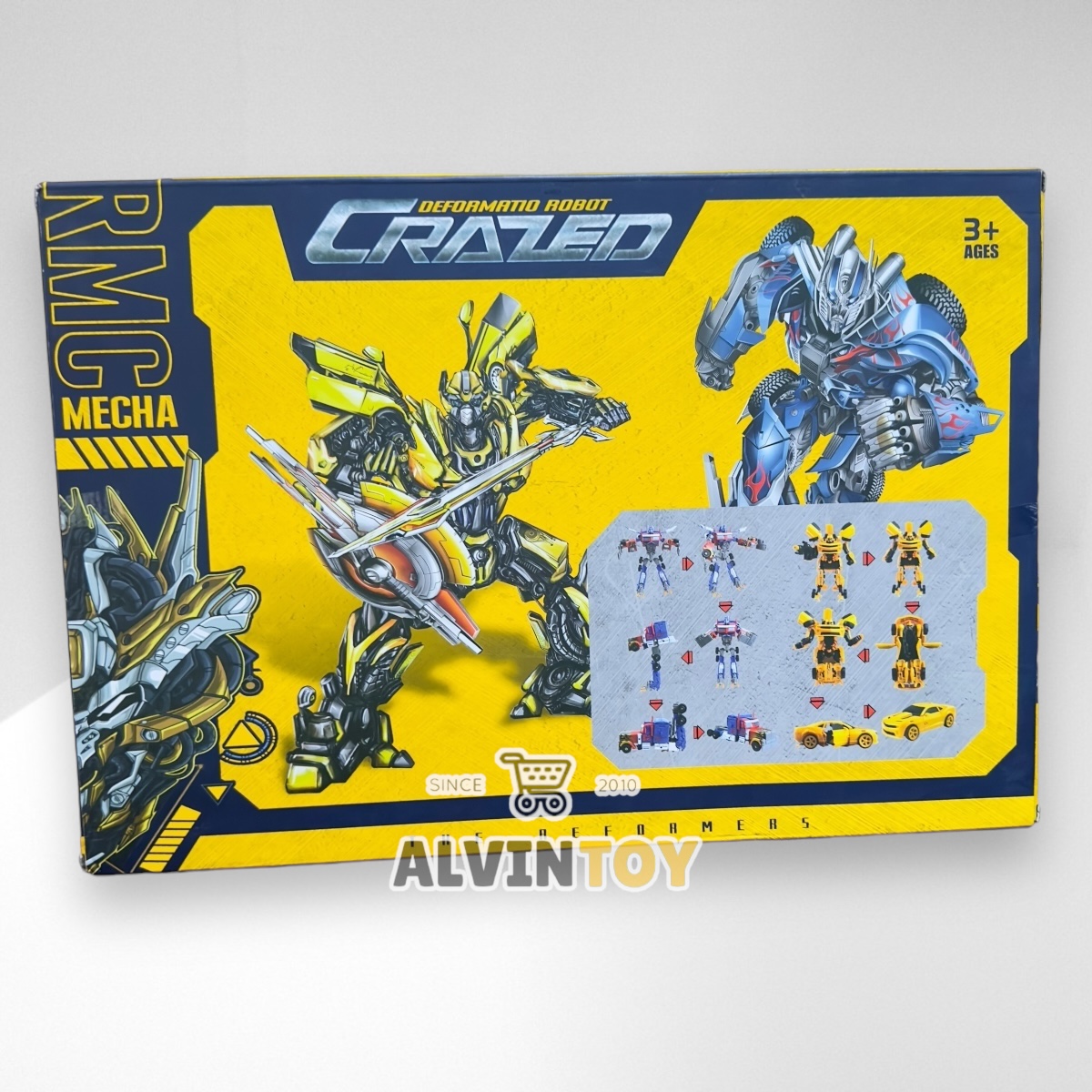 หุ่นยนต์ Transformer ชุด 2 ตัว Optimus Prime Bumblebee ขนาดความสูง 23 ซม.