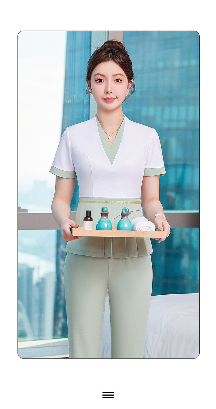 ชุดพนักงานนวดสปา ชุดสปา ชุดพนักงานเสริมสวยซาวน่า ชุดคลินิกความงาม