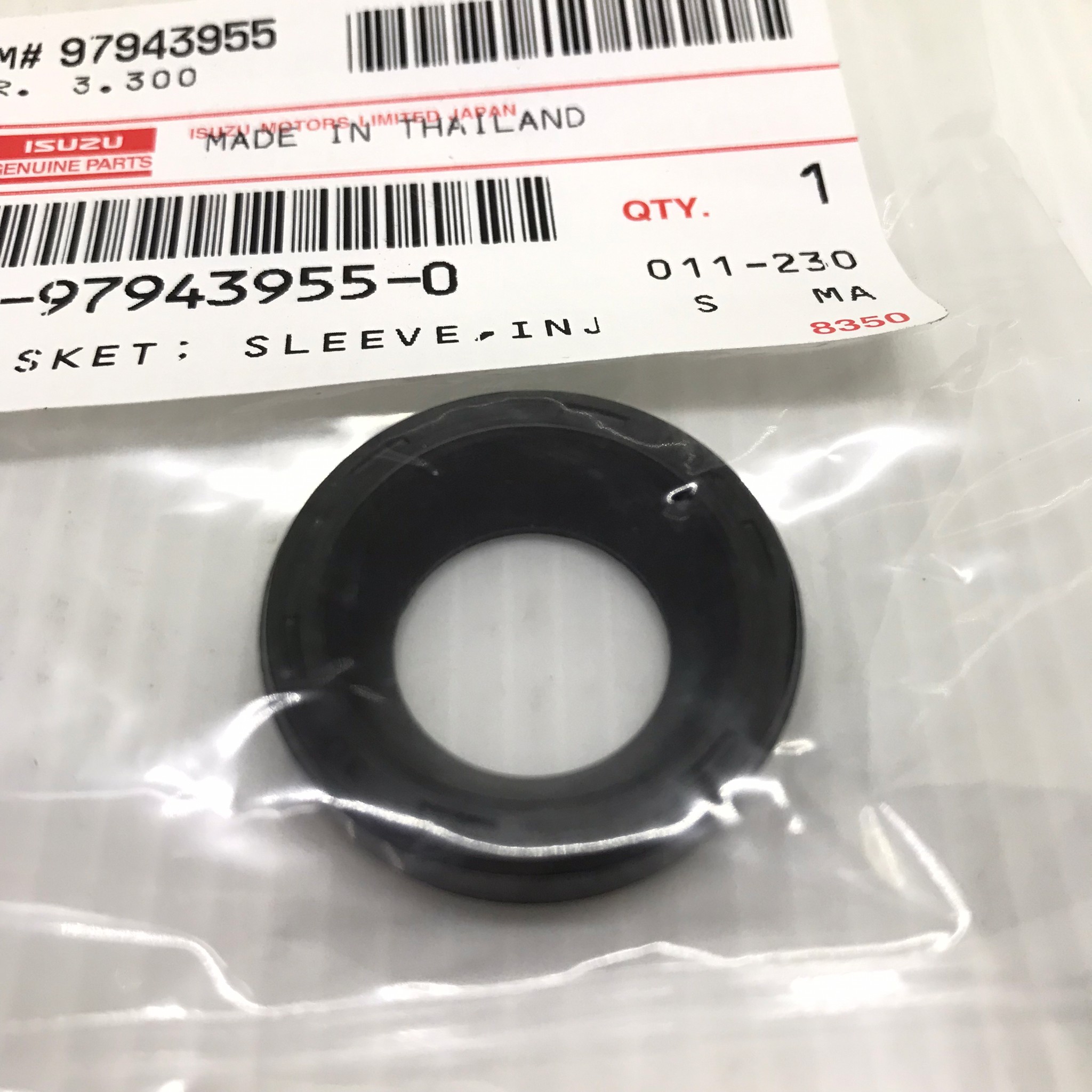 (แท้ศูนย์) ซีลเบ้าหัวฉีด ตัวข้าง ISUZU D-MAX ปี 2005 ถึงยูโร ตัวเล็ก 4JJ , 4JK ดีแม็ค 8-97943955-0